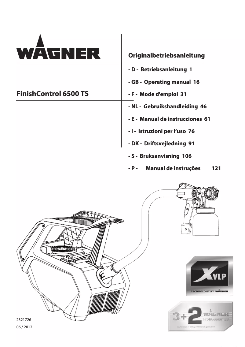 Page 1 de la notice Manuel utilisateur Wagner FinishControl 6500 TS