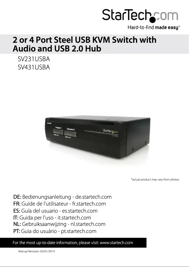 Page 1 de la notice Manuel utilisateur StarTech.com SV231USBA