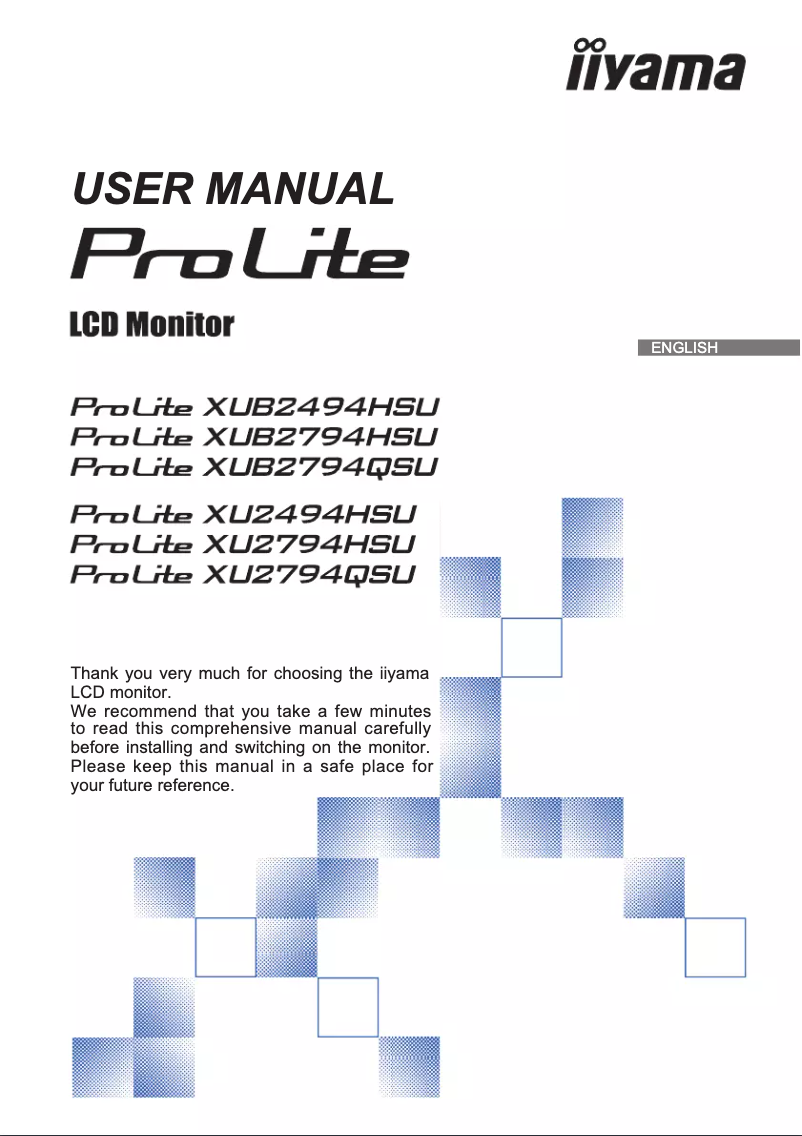 Page n°1 - Manuel utilisateur Iiyama ProLite XU2794HSU