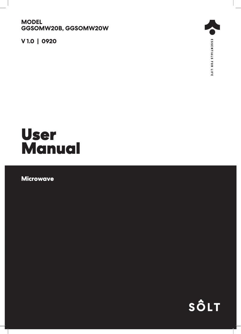 Image de la première page du manuel de l'appareil GGSOMW20B