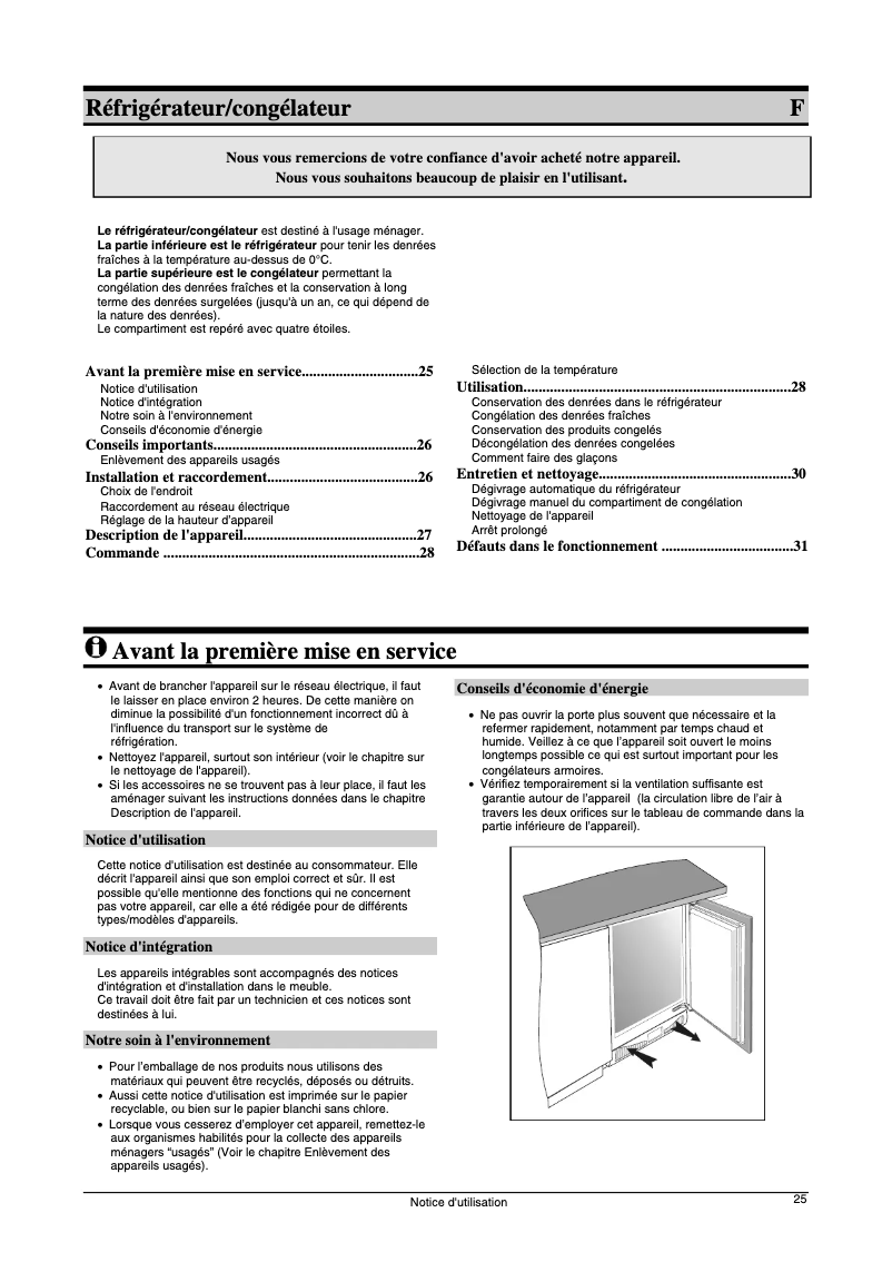 Page 1 de la notice Manuel utilisateur Smeg FL130A