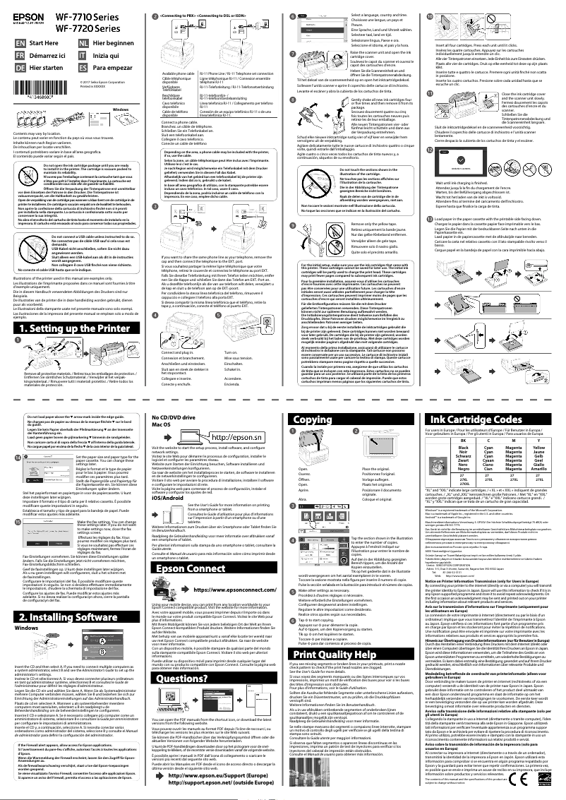 Imagen de la primera página del manual del dispositivo WorkForce WF-7710DWF