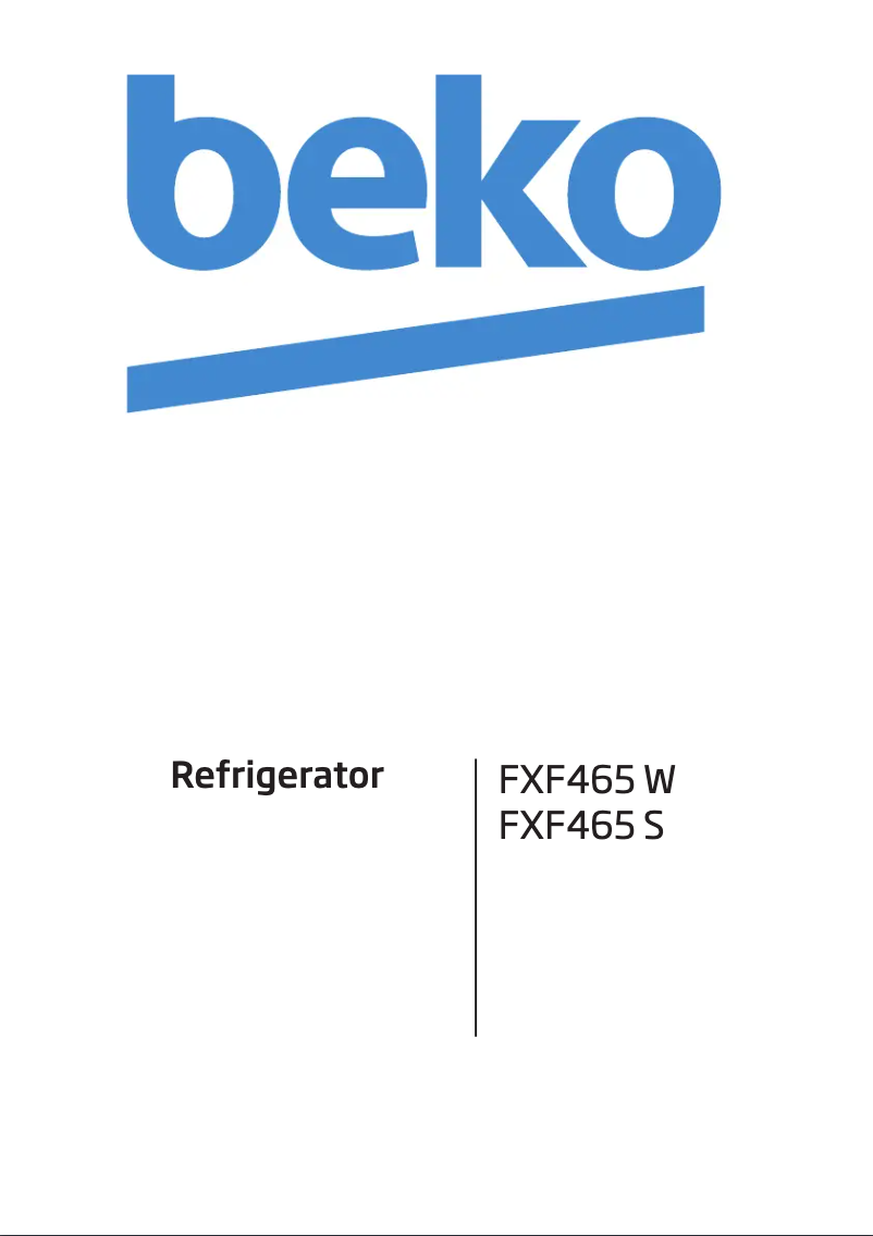 Page 1 de la notice Manuel utilisateur Beko FXF 465