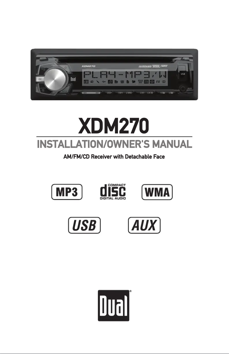 Image de la première page du manuel de l'appareil XDM270