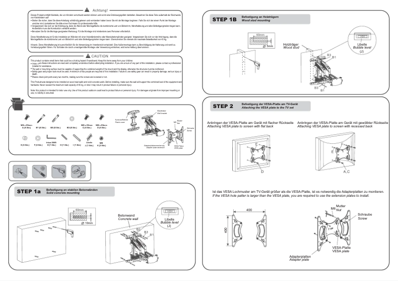 Page 1 de la notice Manuel utilisateur TechniSat TechniMount Flex