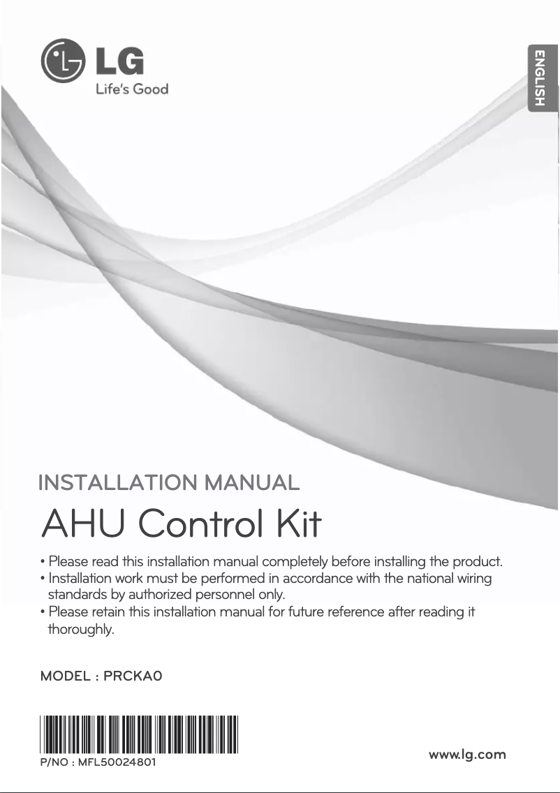 Image de la première page du manuel de l'appareil PRCKA0