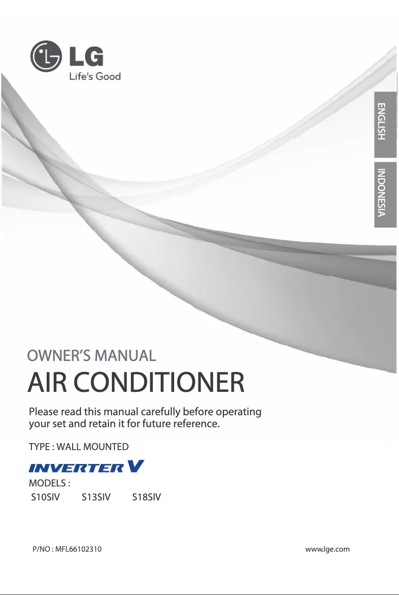 Page 1 de la notice Manuel utilisateur LG SN10SIV