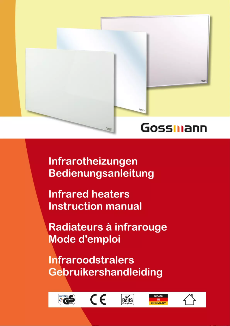 Page n°1 - Manuel utilisateur Gossmann I340