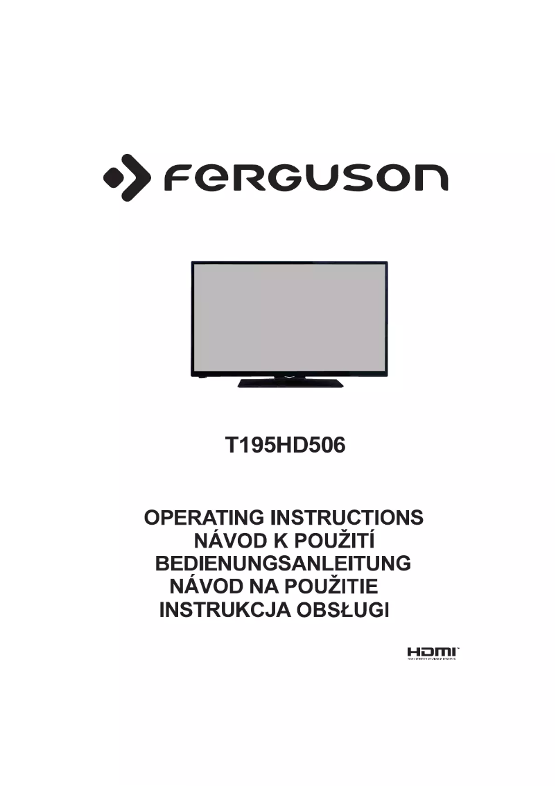 Page n°1 - Manuel utilisateur Ferguson T195HD506