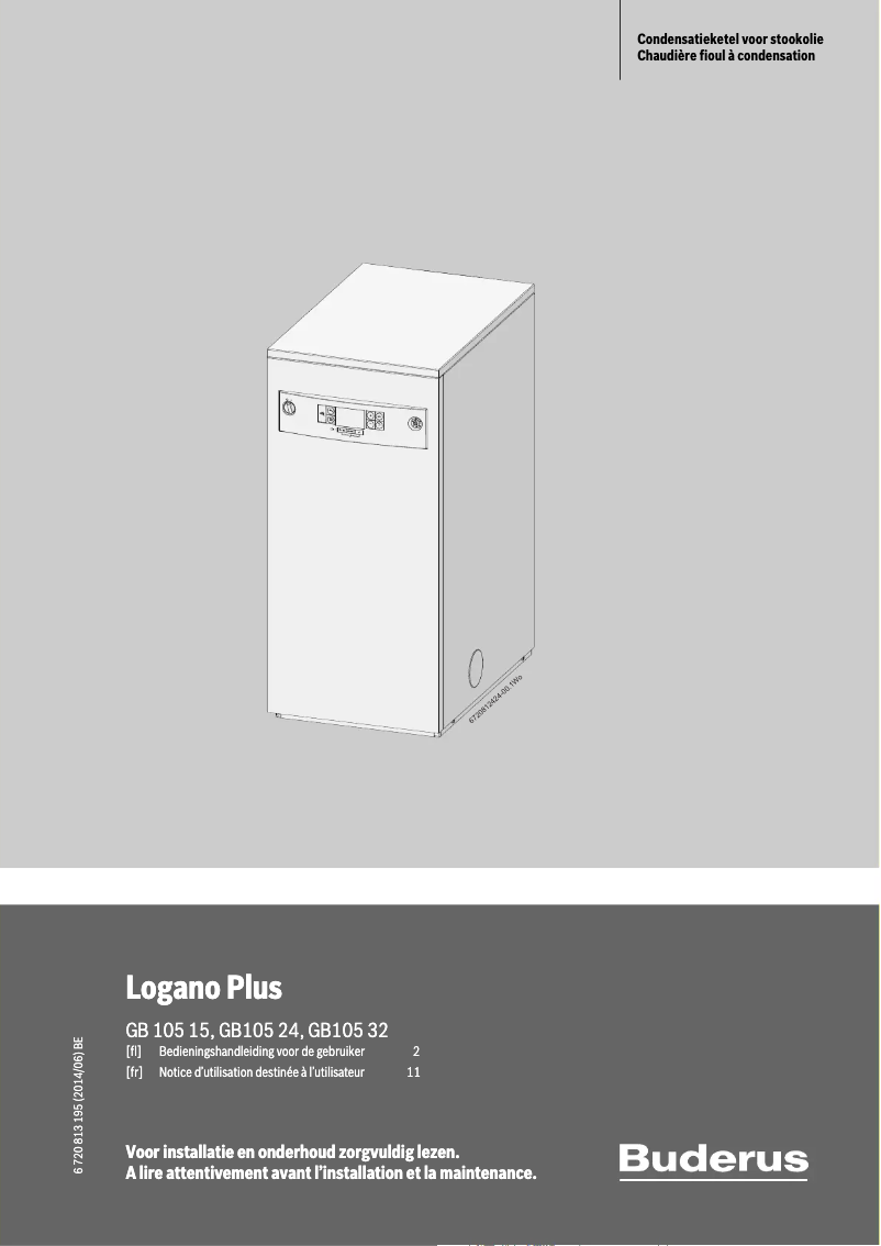 Page n°1 - Manuel utilisateur Buderus Logano Plus GB105