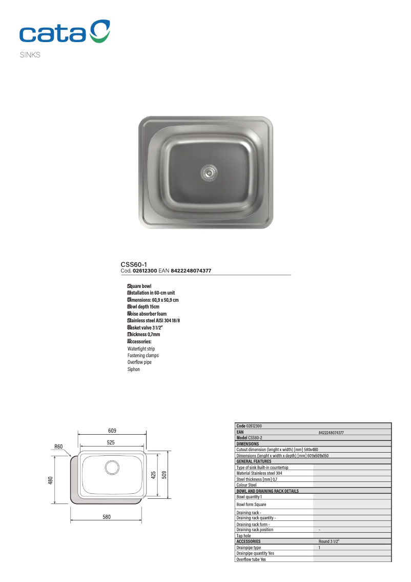 Image de la première page du manuel de l'appareil CSS 60-1