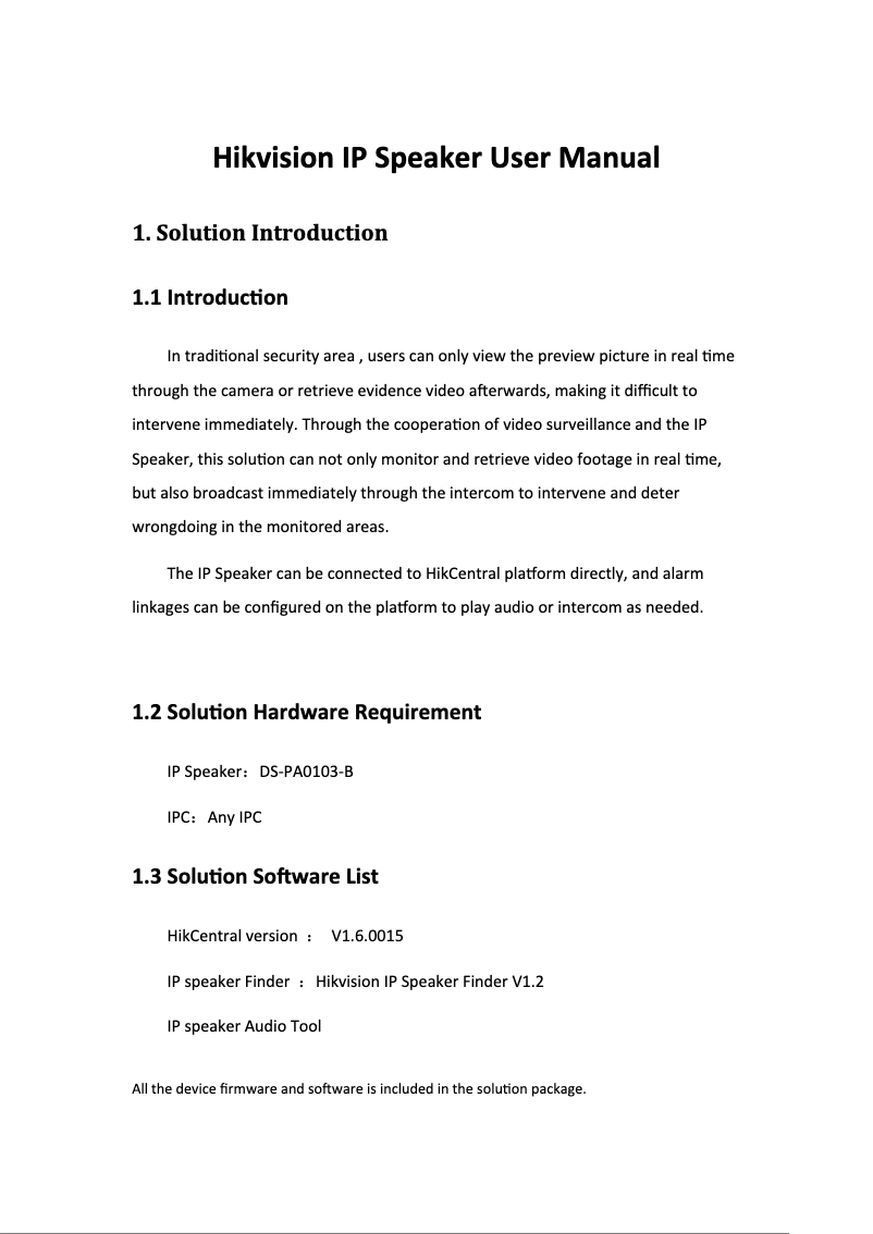 Image de la première page du manuel de l'appareil DS-PA0103