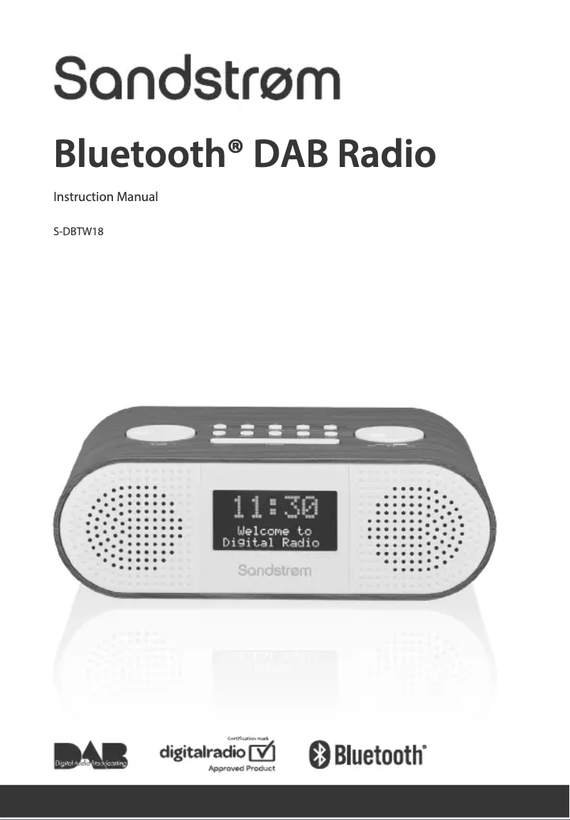 Image de la première page du manuel de l'appareil S-DBTW18