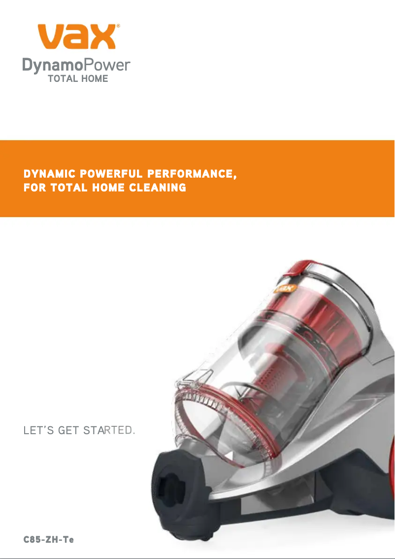 Page 1 de la notice Manuel utilisateur Vax Dynamo Power Total Home