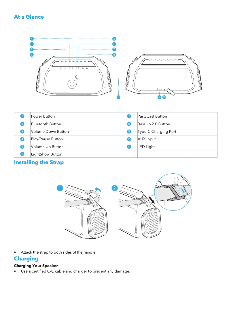 Page 1 de la notice Manuel utilisateur Soundcore Boom 2 Plus