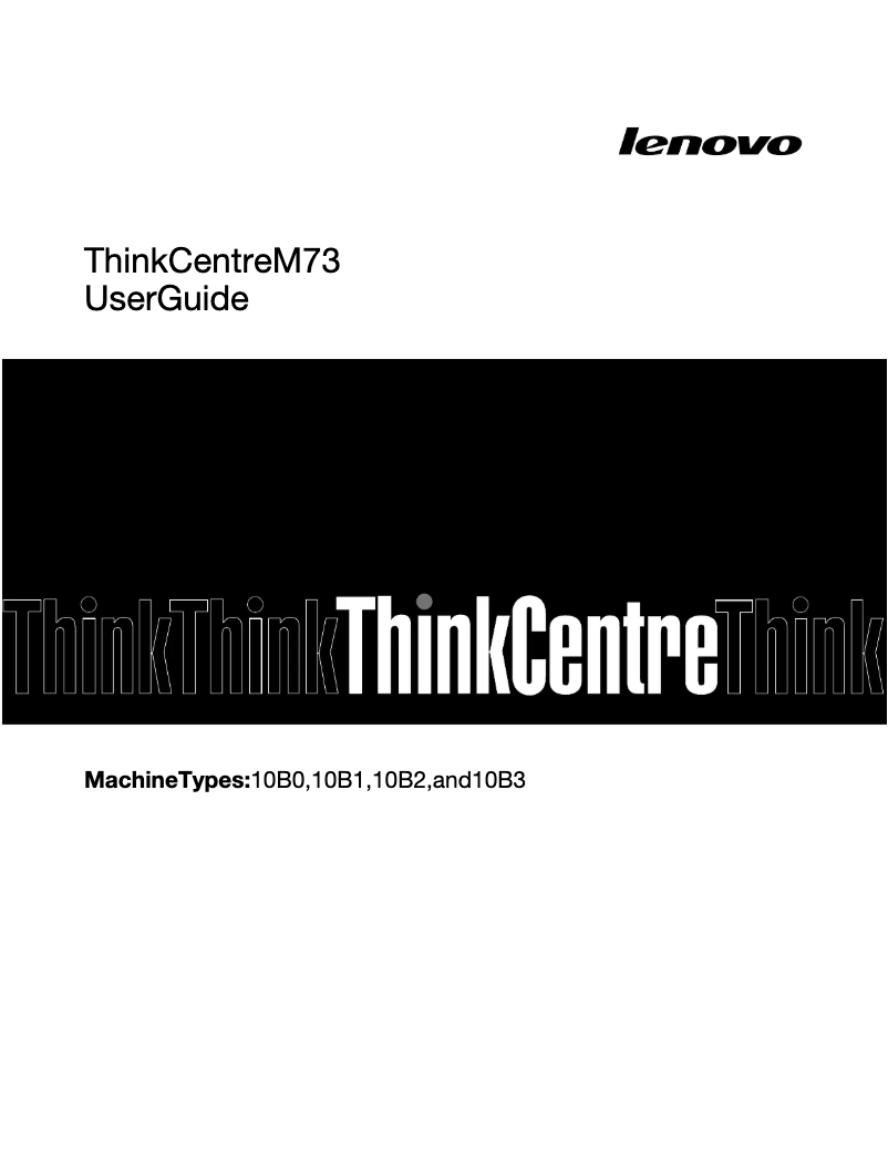 Page 1 de la notice Manuel utilisateur Lenovo ThinkCentre 10B2