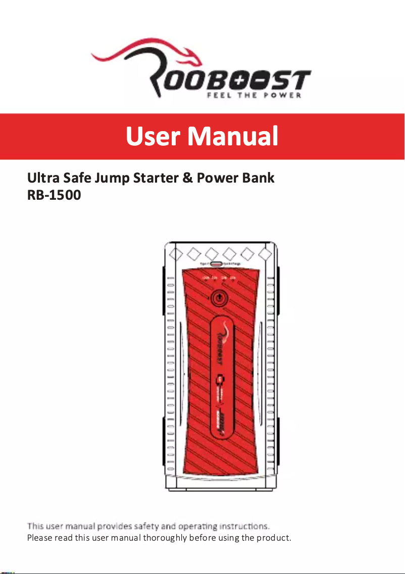 Image de la première page du manuel de l'appareil RB-1500