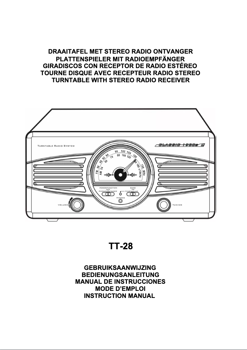Page n°1 - Manuel utilisateur Lenco TT-28