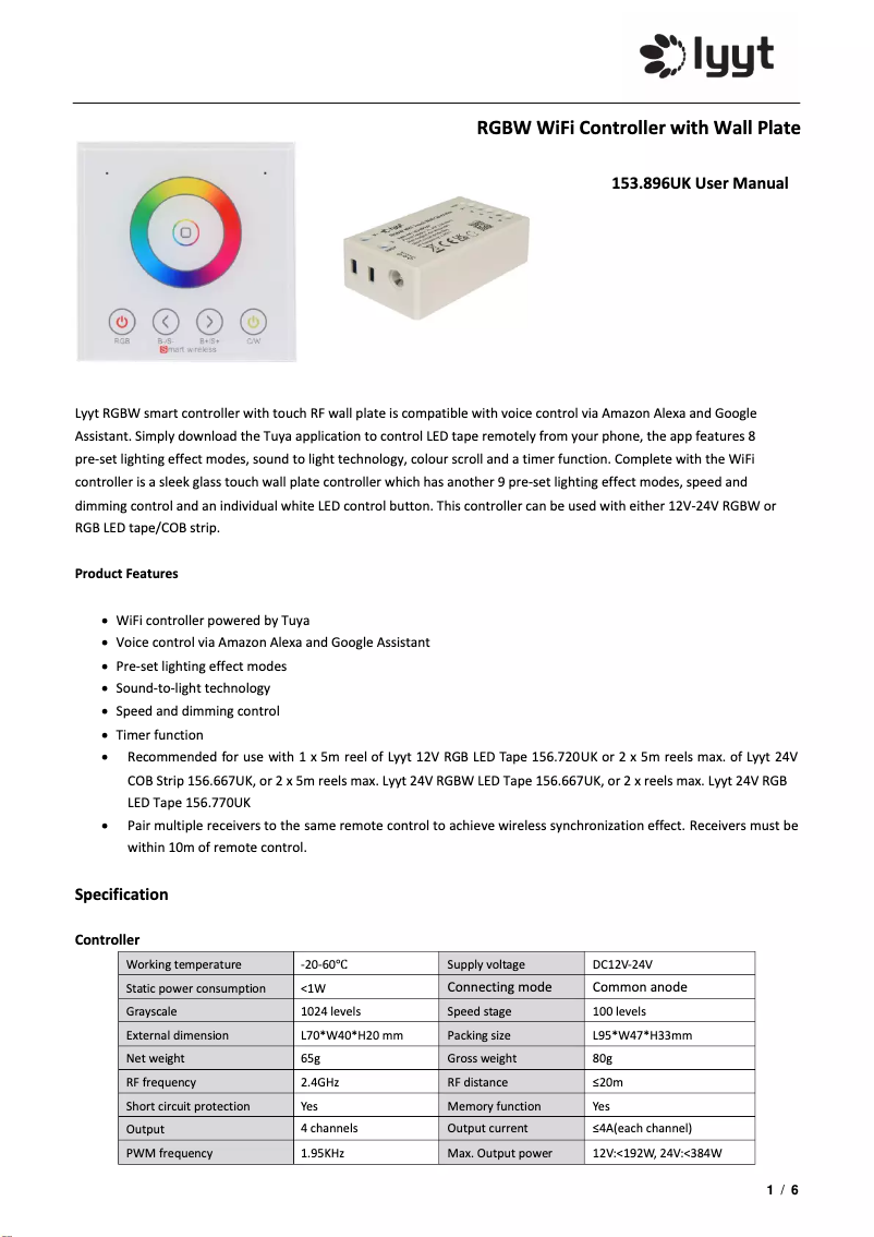 Page 1 de la notice Manuel utilisateur LYYT IMDC1