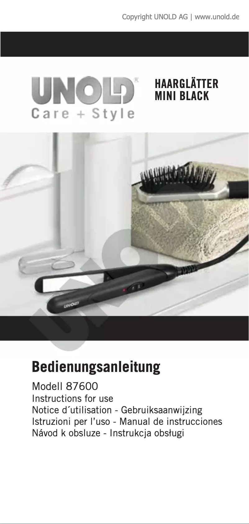 Page n°1 - Manuel utilisateur Unold Mini black 87600