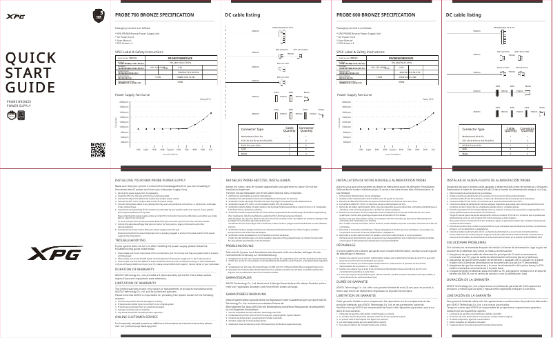 Page n°1 - Manuel utilisateur ADATA PROBE Bronze
