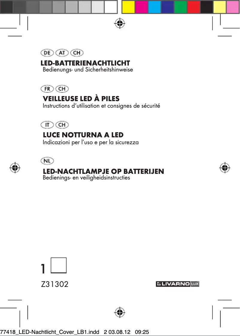 Page 1 de la notice Manuel utilisateur Livarno Lux IAN 77418