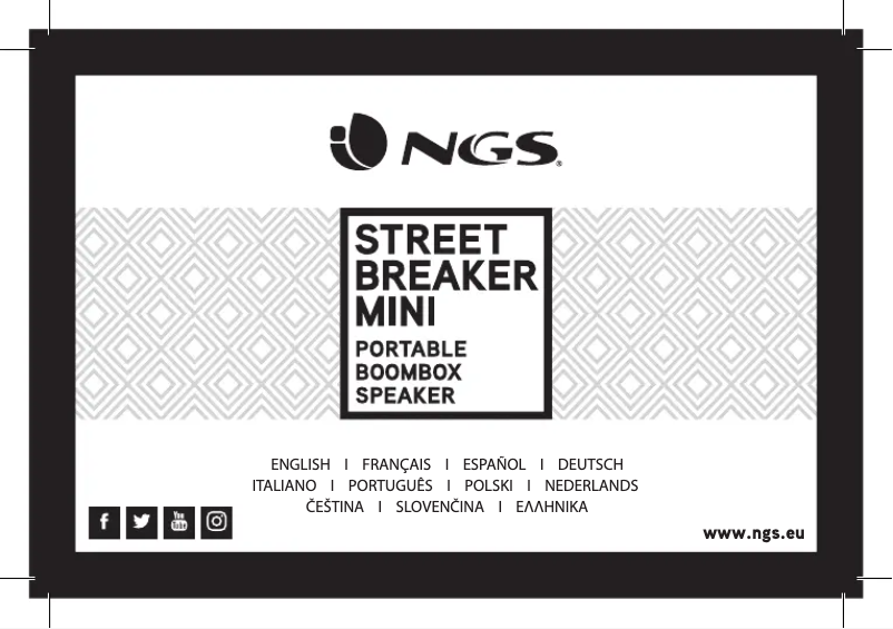 Page n°1 - Manuel utilisateur NGS Street Breaker Mini