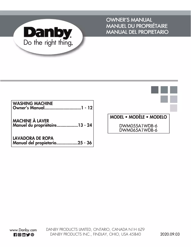 Página 1 del manual Manual de usuario Danby DWM065A1WDB-6