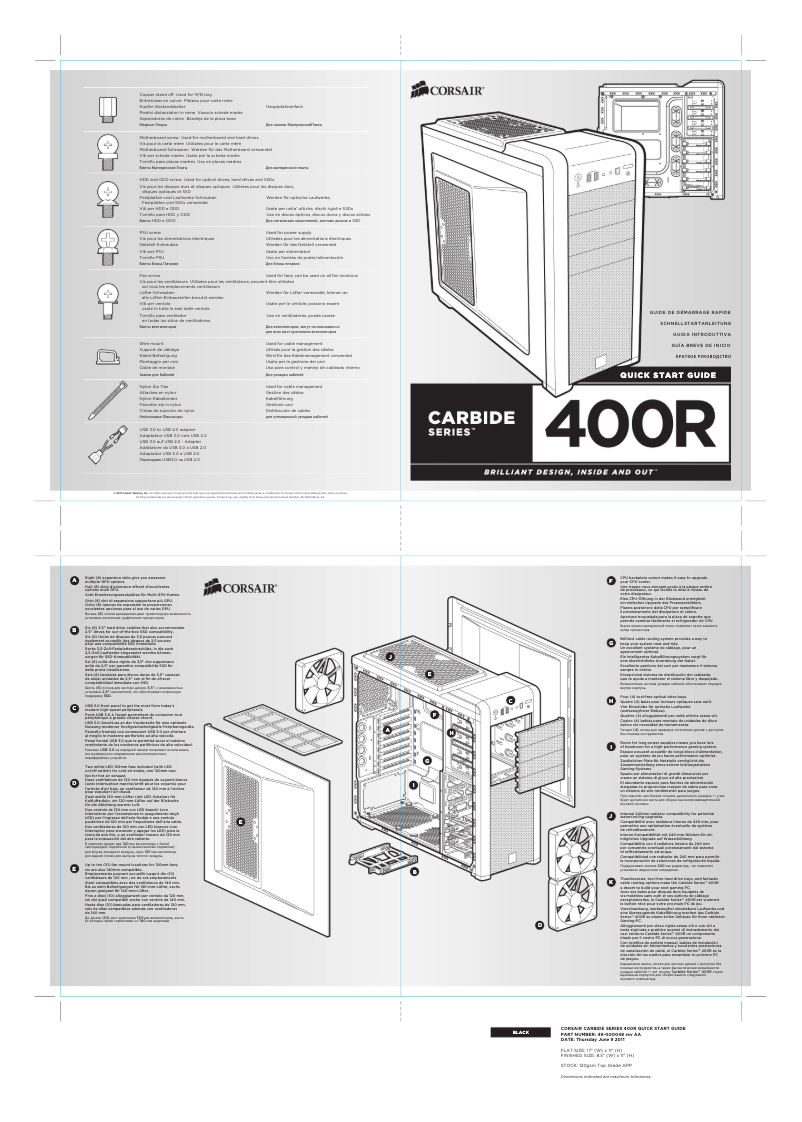 Page 1 de la notice Manuel utilisateur Corsair Carbide 400R