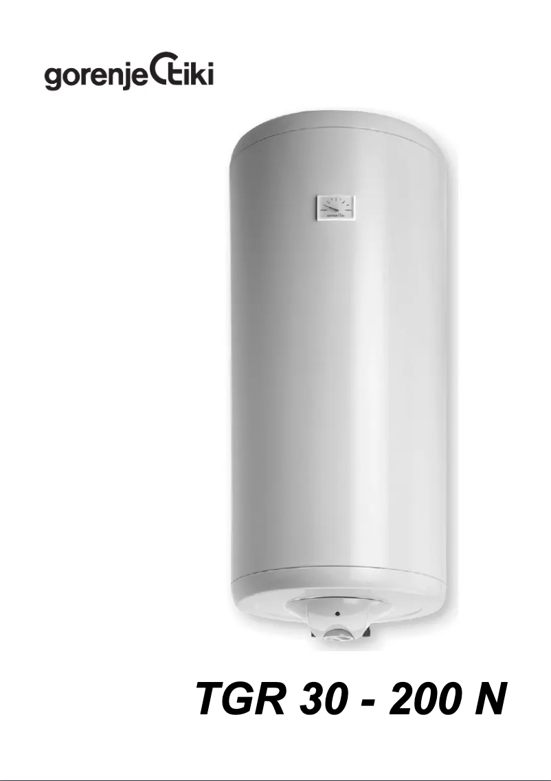 Page 1 de la notice Manuel utilisateur Gorenje TGR150NC6