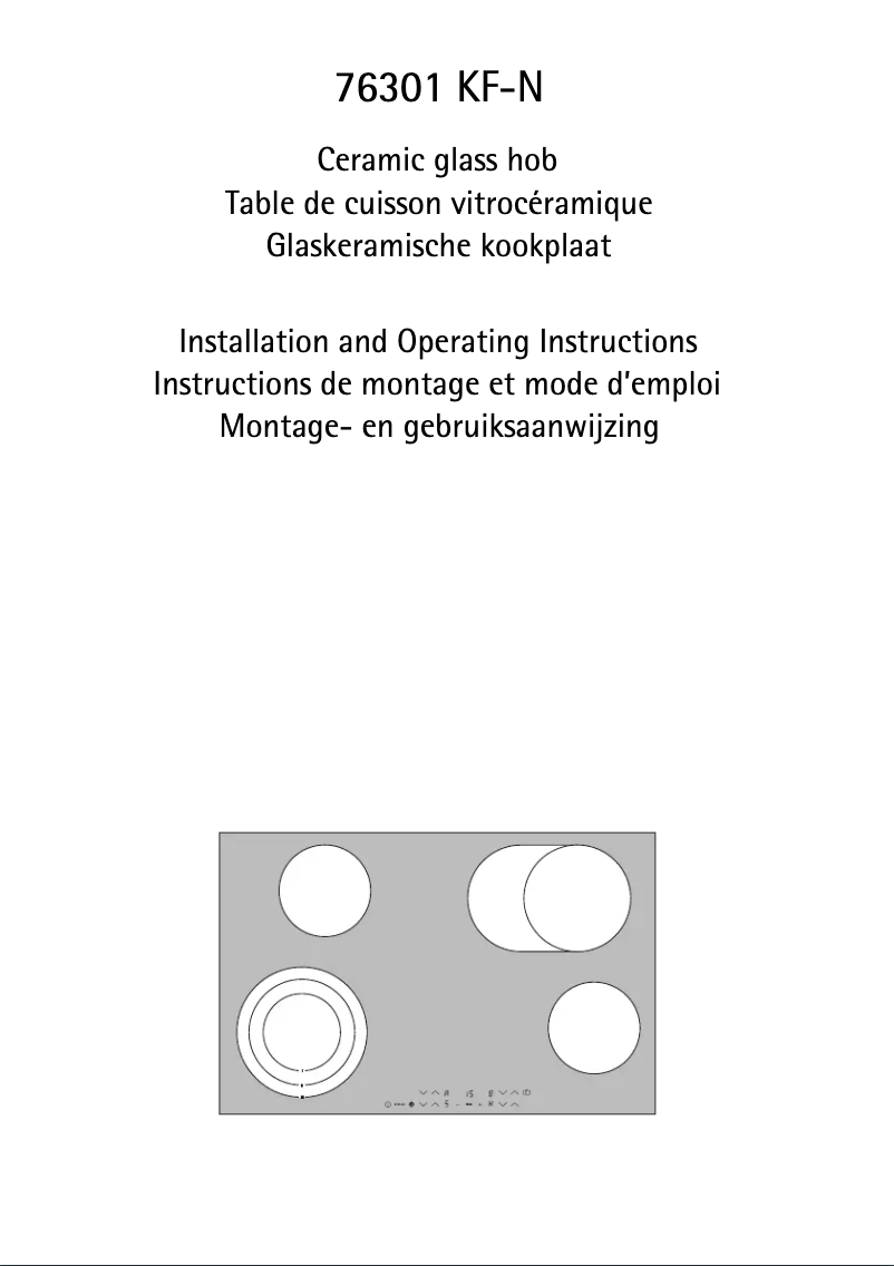 Page n°1 - Manuel utilisateur AEG-Electrolux 76301 KF