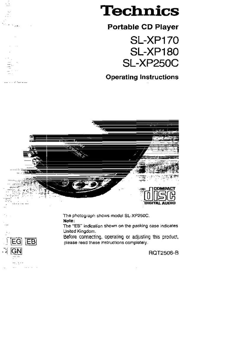 Page n°1 - Manuel utilisateur Panasonic SL-XP180