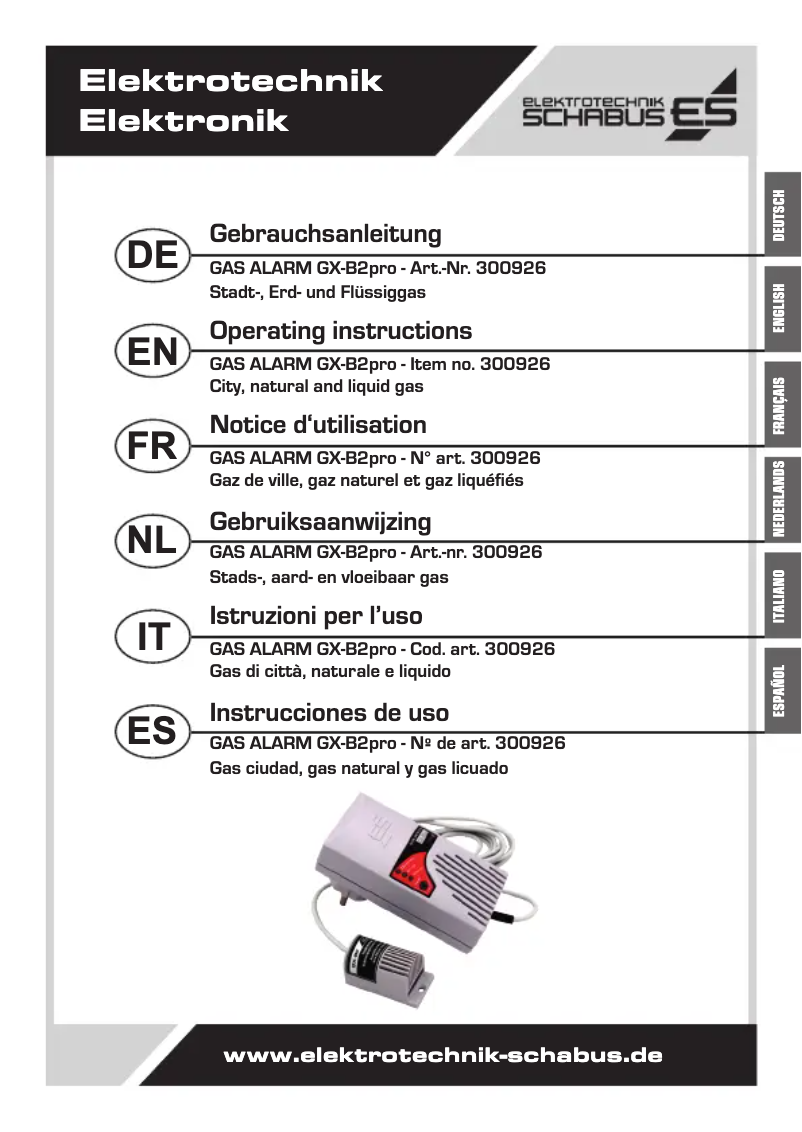 Image de la première page du manuel de l'appareil GX-B2pro