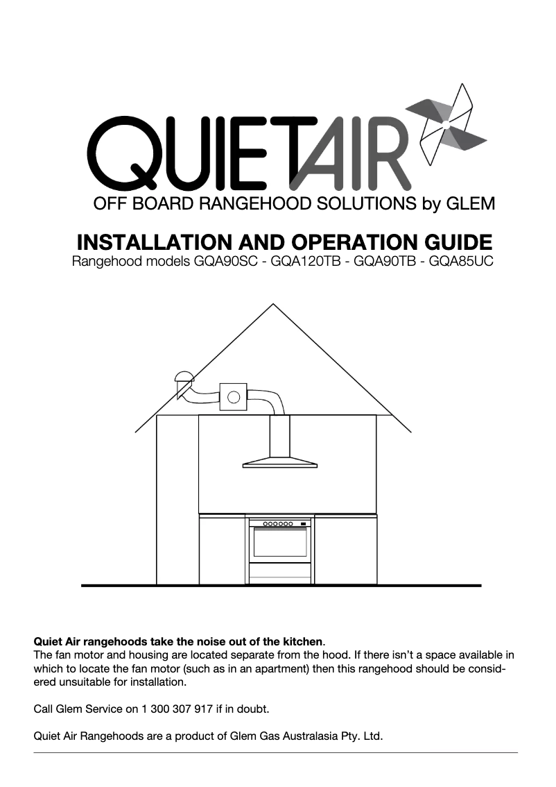 Page n°1 - Manuel utilisateur Glem Gas Quietair GQA90TB