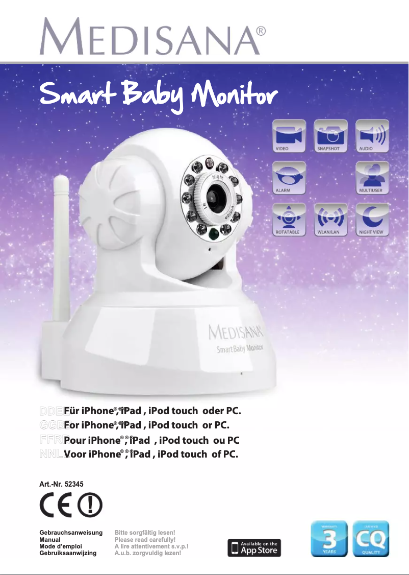 Página 1 del manual Manual de usuario Medisana Smart Baby Monitor 52345