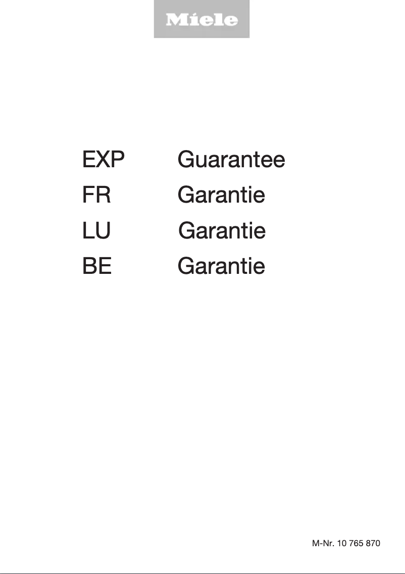 Page 1 de la notice Mode d'emploi Miele DGC 7460 X