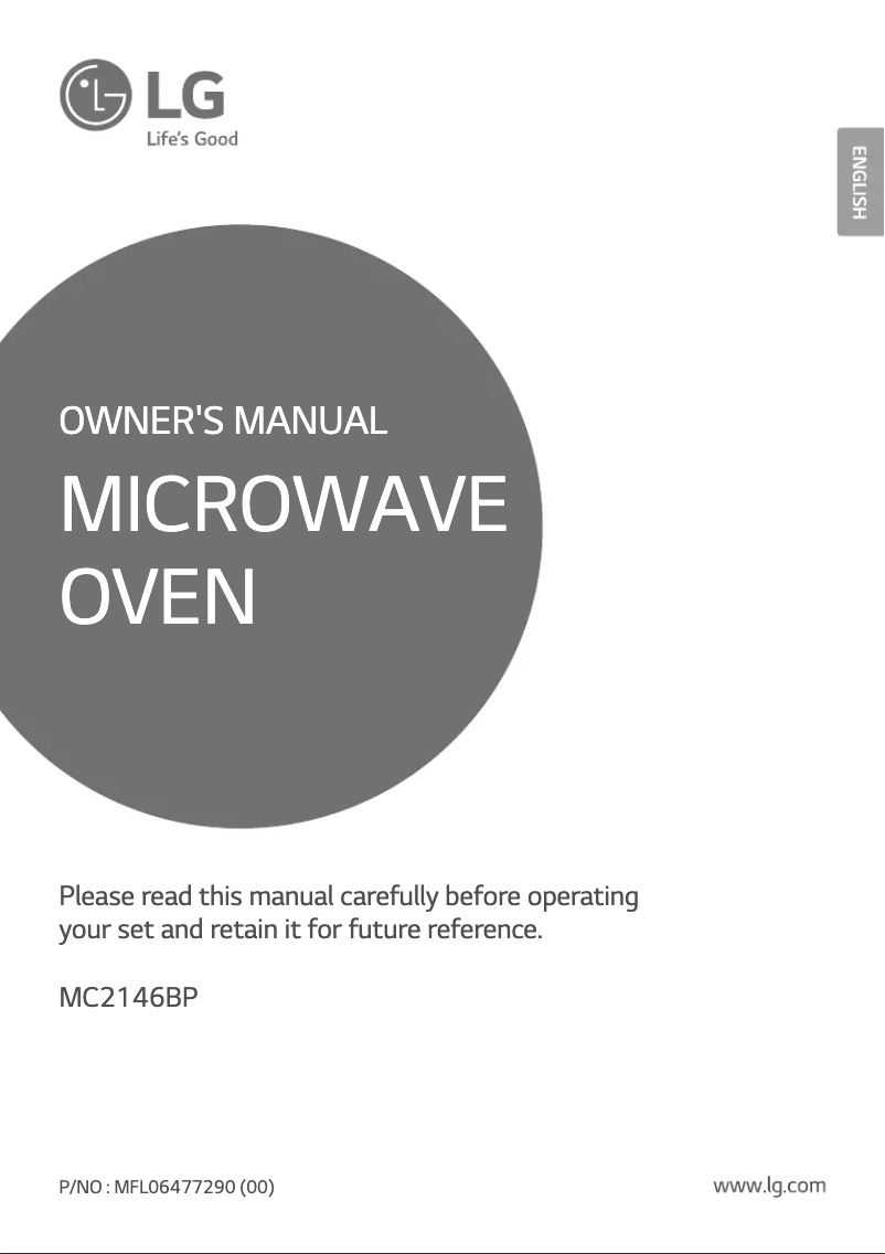 Page 1 de la notice Manuel utilisateur LG MC2146BP