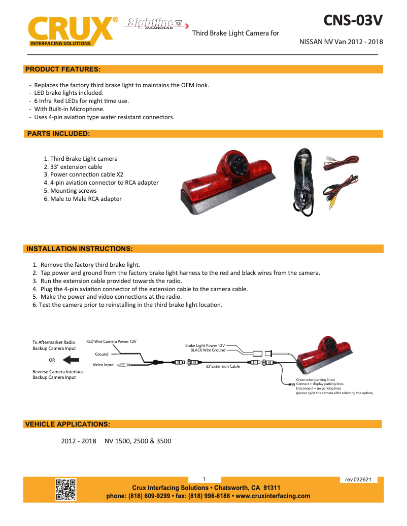 Página 1 del manual Manual de usuario CRUX CNS-03V