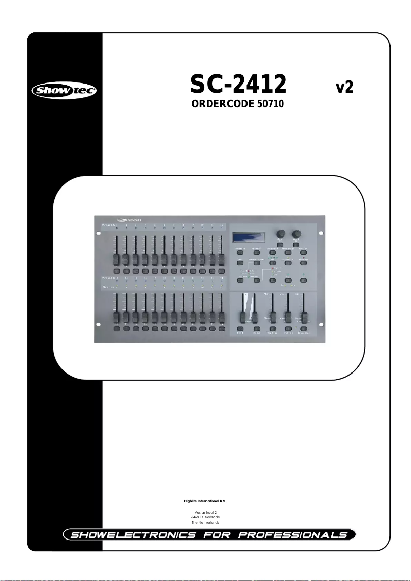 Página 1 del manual Manual de usuario Showtec SC-2412