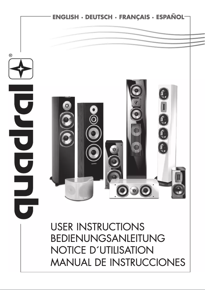 Page 1 de la notice Manuel utilisateur Quadral Aurum 7