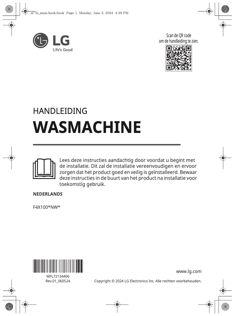 Página 1 del manual Manual de usuario LG F4X1009NWK