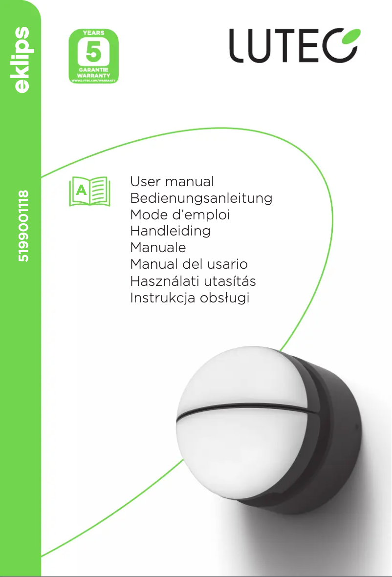 Page 1 de la notice Manuel utilisateur Lutec Eklips