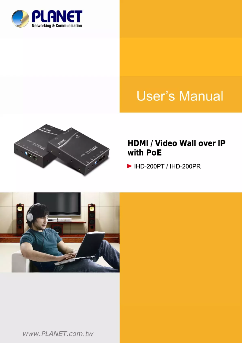 Page n°1 - Manuel utilisateur Planet IHD-200PR