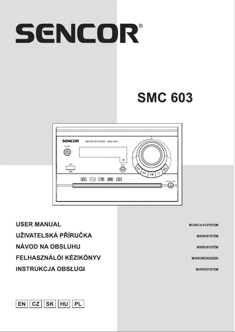 Page 1 de la notice Manuel utilisateur Sencor SMC 603