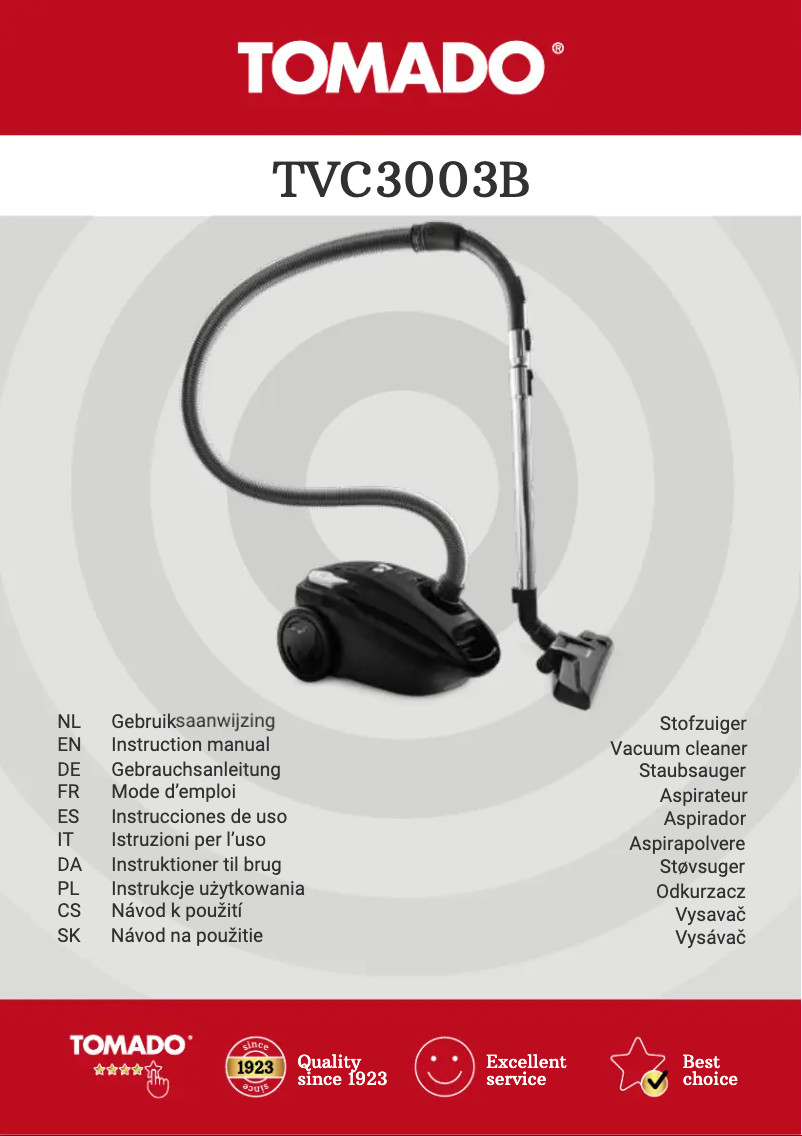 Page 1 de la notice Mode d'emploi Tomado TVC3003B