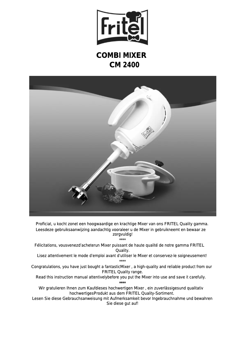 Image de la première page du manuel de l'appareil CM 2400