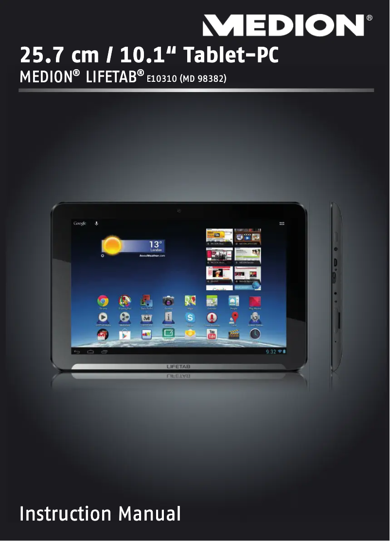 Image de la première page du manuel de l'appareil Lifetab E10310 (MD 98382)