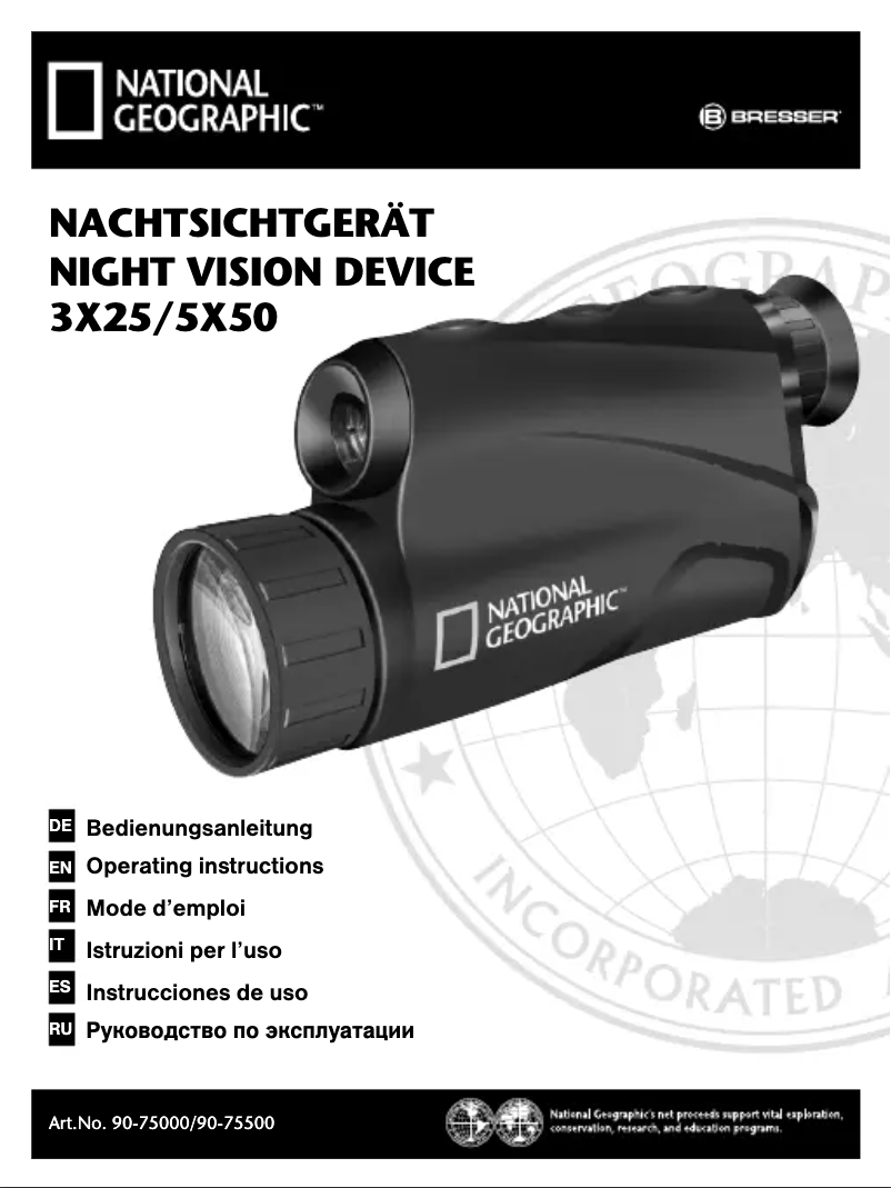 Page n°1 - Manuel utilisateur Bresser National Geographic 5X50