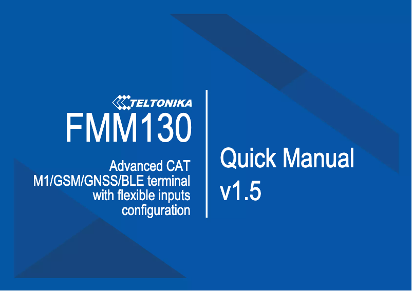 Página 1 del manual Manual de usuario Teltonika FMM130