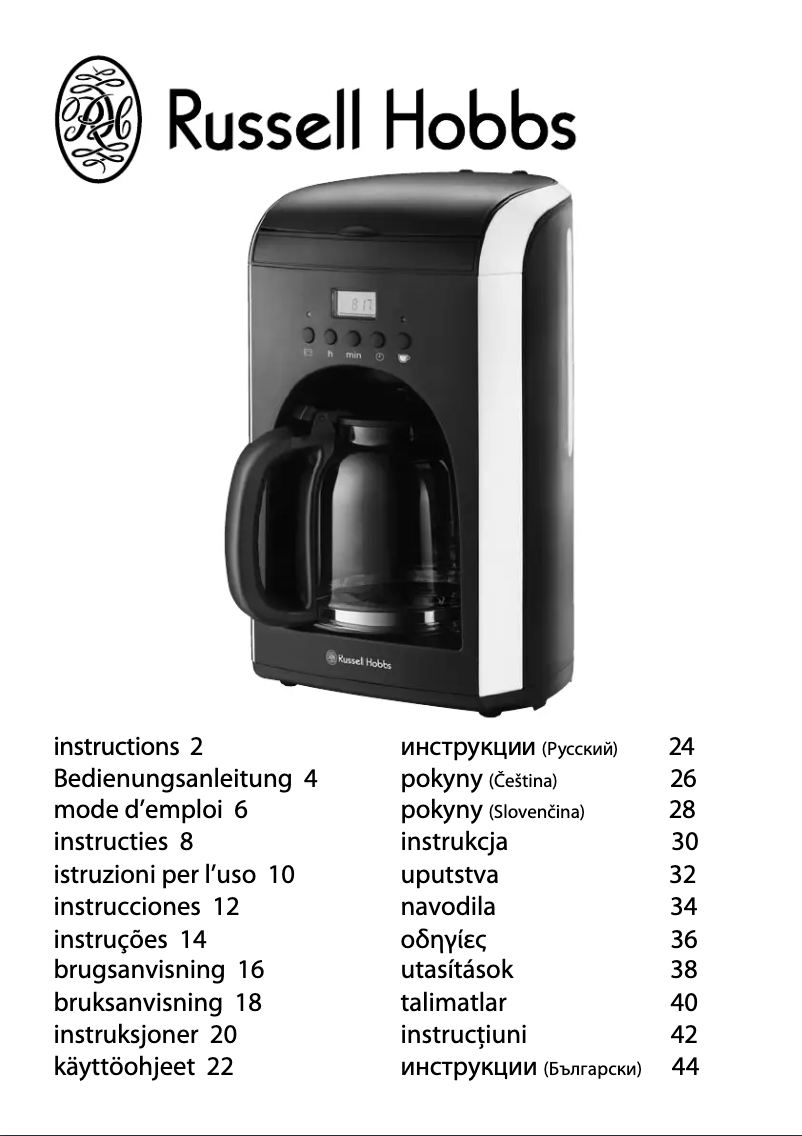 Page n°1 - Manuel utilisateur Russell Hobbs 18536-56